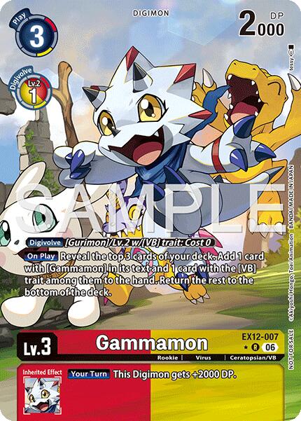 Gammamon [EX12-007] (Box Topper) [Digital World Shambala] | Black Swamp Games