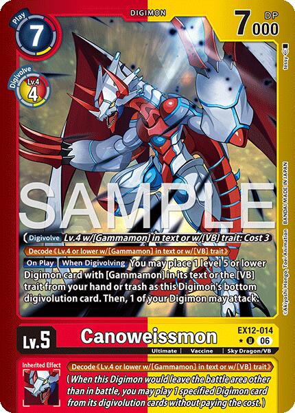 Canoweissmon [EX12-014] (Limited Foil) [Digital World Shambala] | Black Swamp Games