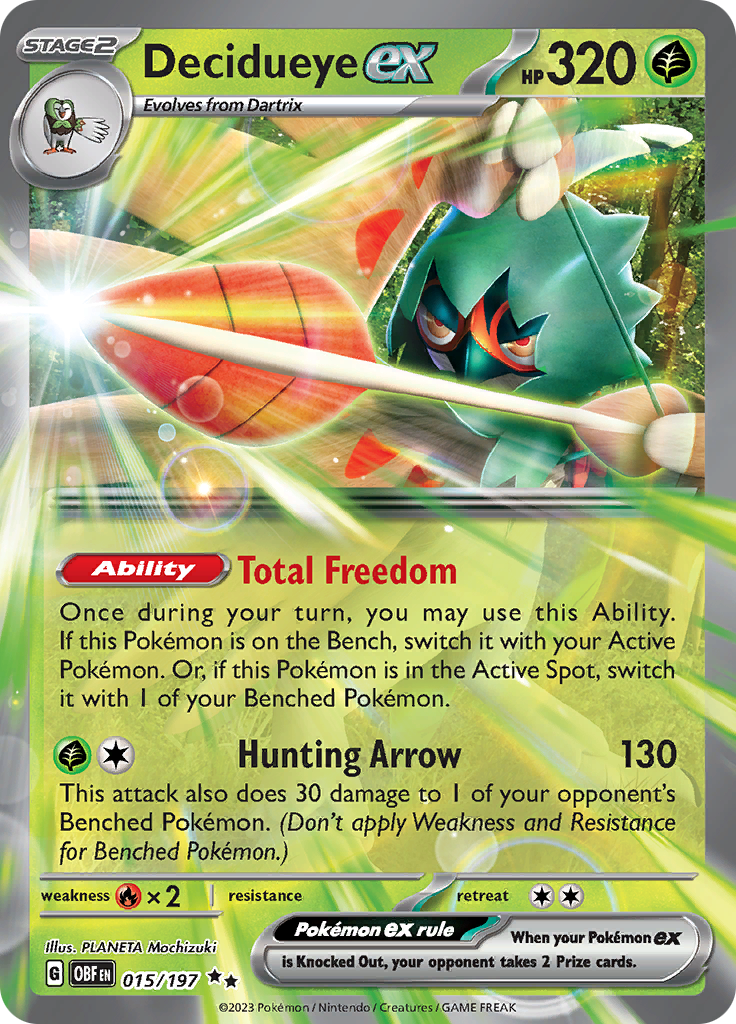 Decidueye ex (015/197) [Scarlet & Violet: Obsidian Flames] | Black Swamp Games