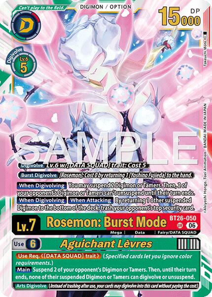 Rosemon: Burst Mode // Aguichant Levres [SP] [BT26-050] [Timeless Bonds] | Black Swamp Games