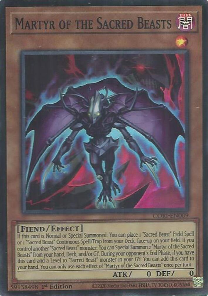 Martyr of the Sacred Beasts [CORI-EN009] Super Rare | Black Swamp Games