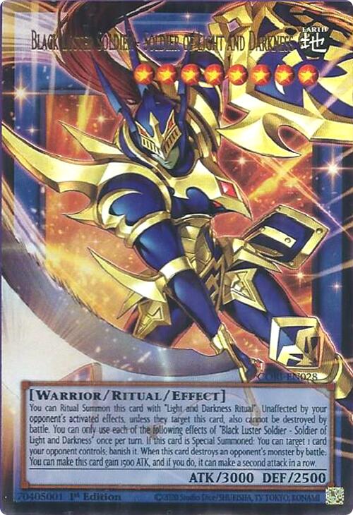 Black Luster Soldier - Soldier of Light and Darkness (Extended Art) [CORI-EN028] Ultra Rare | Black Swamp Games