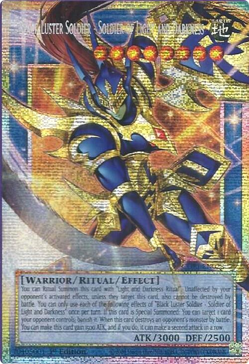 Black Luster Soldier - Soldier of Light and Darkness (Starlight Rare) (Extended Art) [CORI-EN028] Starlight Rare | Black Swamp Games