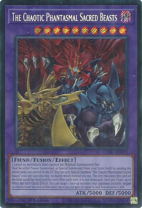 The Chaotic Phantasmal Sacred Beasts (Secret Rare) [CORI-EN029] Secret Rare | Black Swamp Games