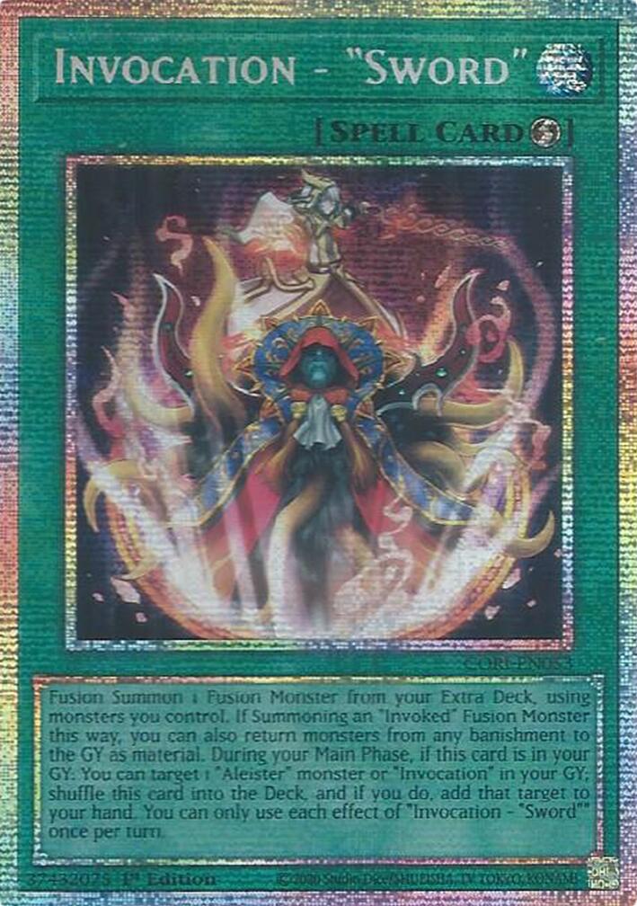 Invocation - "Sword" (Starlight Rare) [CORI-EN053] Starlight Rare | Black Swamp Games