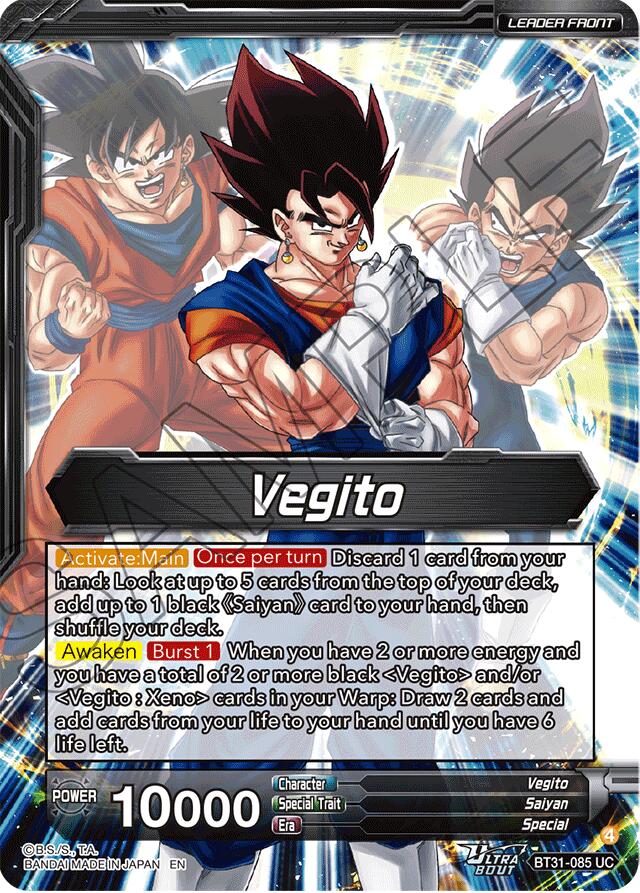 Vegito // SSB Vegito, Ultimate Power (SLR) (BT31-085) [Impact Beyond Dimensions] | Black Swamp Games