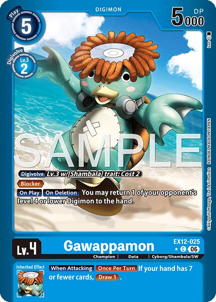 Gawappamon [EX12-025] (Limited Foil) [Digital World Shambala] | Black Swamp Games