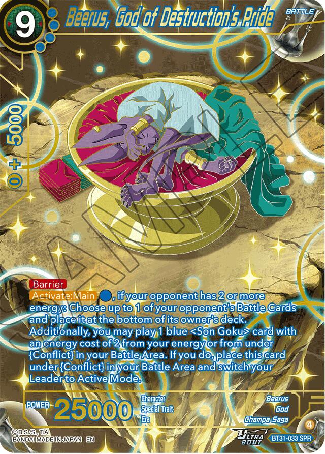 Beerus, God of Destruction's Pride (SPR) (BT31-033) [Impact Beyond Dimensions] | Black Swamp Games