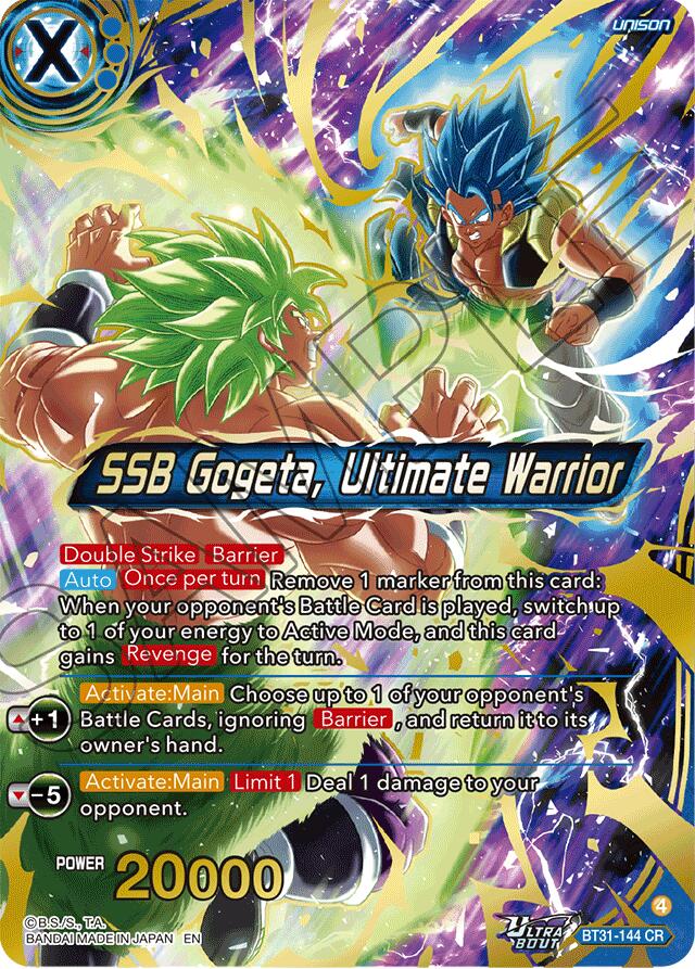 SSB Gogeta, Ultimate Warrior (BT31-144) [Impact Beyond Dimensions] | Black Swamp Games