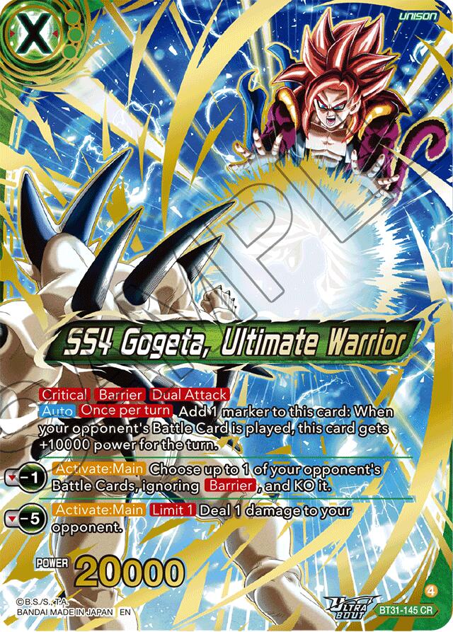 SS4 Gogeta, Ultimate Warrior (BT31-145) [Impact Beyond Dimensions] | Black Swamp Games