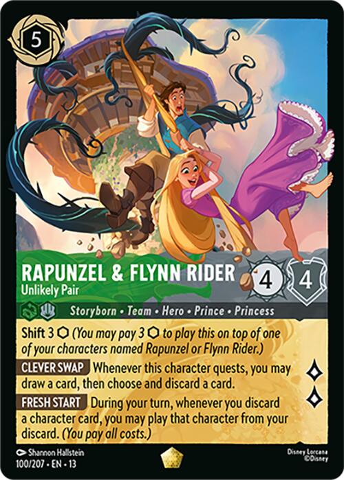 Rapunzel & Flynn Rider - Unlikely Pair (100/204) [Attack of the Vine!] | Black Swamp Games