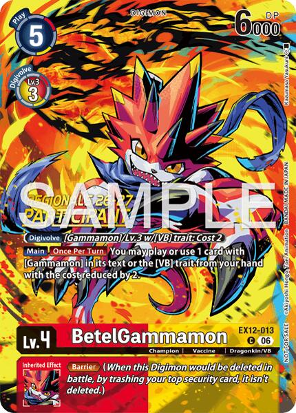 BetelGammamon [EX12-013] (Regionals 26-27 Season 2 Participant) [Digital World Shambala] | Black Swamp Games