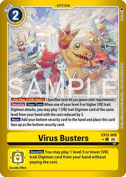 Virus Busters [EX12-069] (Limited Foil) [Digital World Shambala] | Black Swamp Games