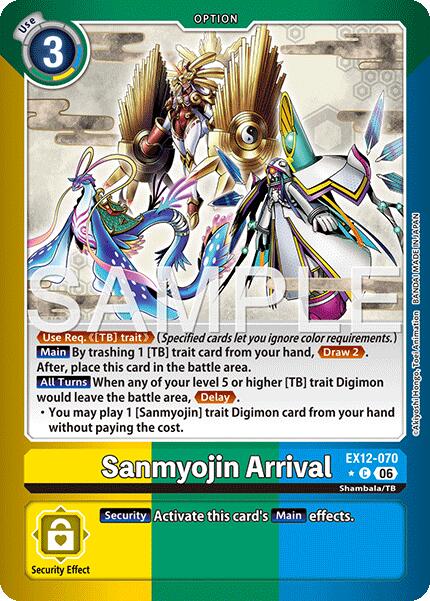 Sanmyojin Arrival [EX12-070] (Limited Foil) [Digital World Shambala] | Black Swamp Games