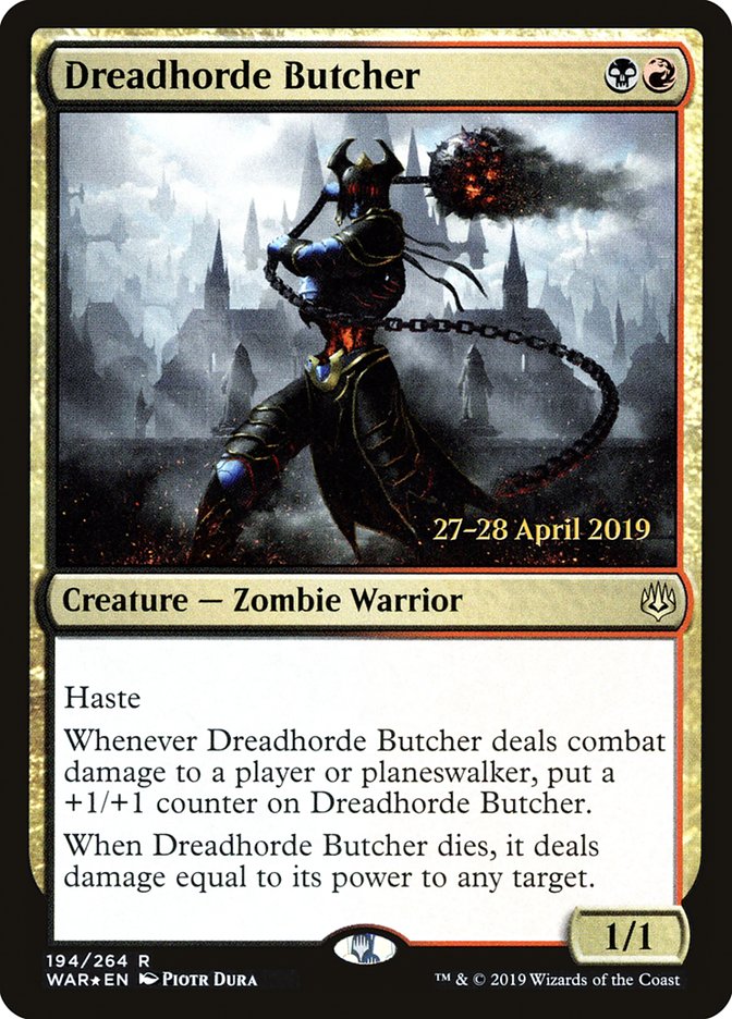 Dreadhorde Butcher [War of the Spark Prerelease Promos] | Black Swamp Games