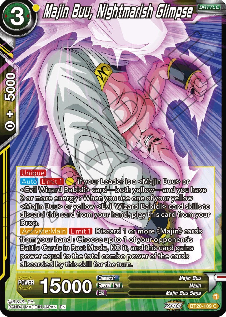 Majin Buu, Nightmarish Glimpse (BT20-109) [Power Absorbed] | Black Swamp Games