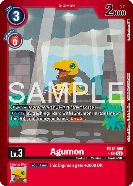 Agumon [EX12-005] (Limited Foil) [Digital World Shambala] | Black Swamp Games