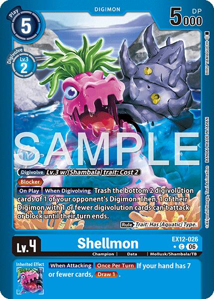Shellmon [EX12-026] (Limited Foil) [Digital World Shambala] | Black Swamp Games
