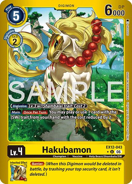 Hakubamon [EX12-043] (Limited Foil) [Digital World Shambala] | Black Swamp Games