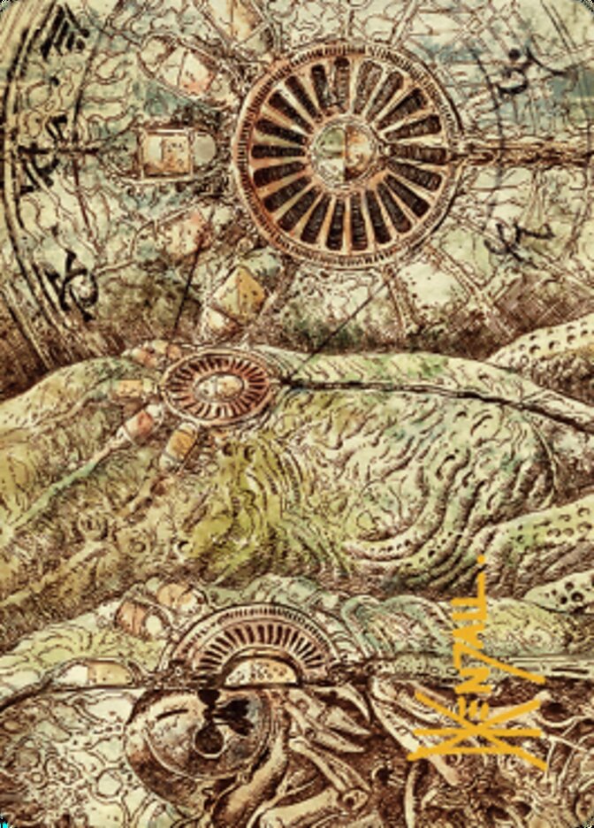 Phyrexian Processor Art Card (Gold-Stamped Signature) [The Brothers' War Art Series] | Black Swamp Games