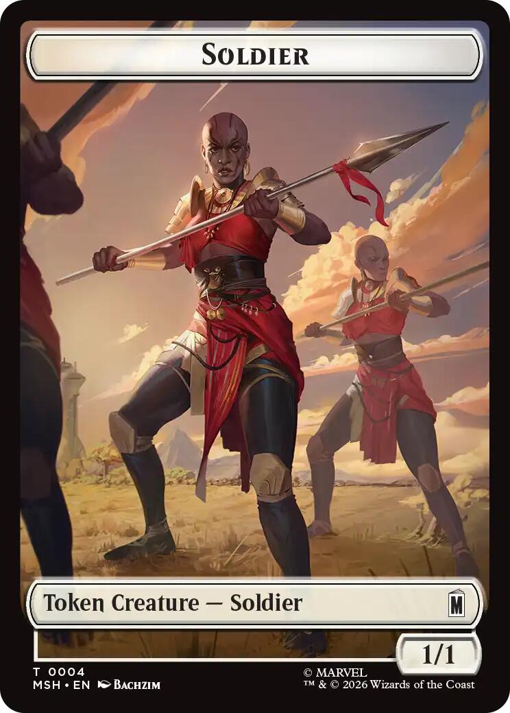 Soldier // Goat Double-Sided Token [Marvel Super Heroes Commander Tokens] | Black Swamp Games