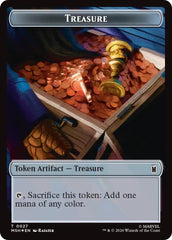 Treasure (027) // Construct (030) Double-Sided Token (Surge Foil) [Marvel Super Heroes Commander Tokens] | Black Swamp Games