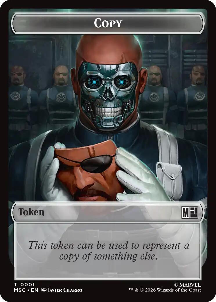 Copy // Rogue Double-Sided Token [Marvel Super Heroes Commander Tokens] | Black Swamp Games
