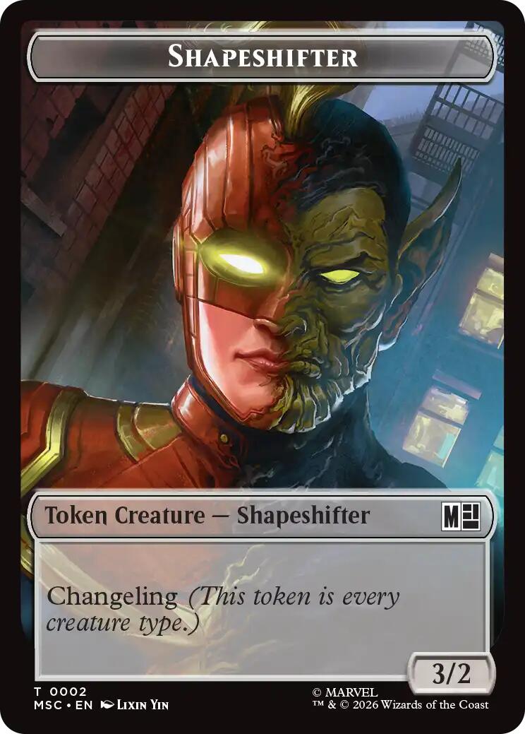 Shapeshifter // Ape Villain Double-Sided Token [Marvel Super Heroes Commander Tokens] | Black Swamp Games