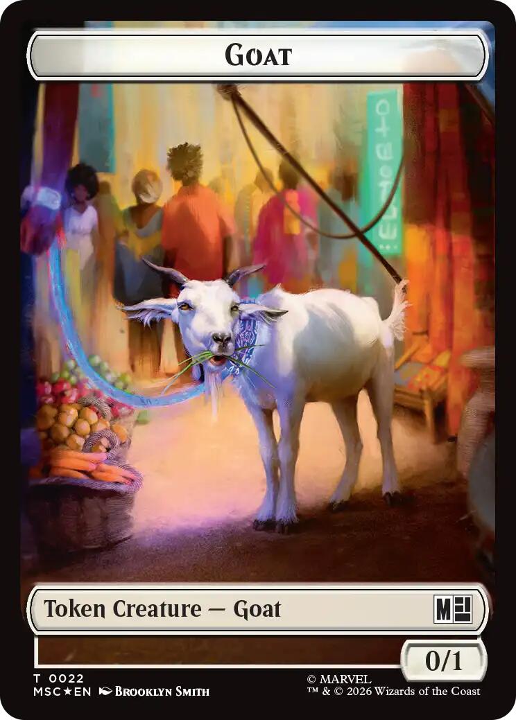 Goat // Soldier Double-Sided Token (Surge Foil) [Marvel Super Heroes Commander Tokens] | Black Swamp Games