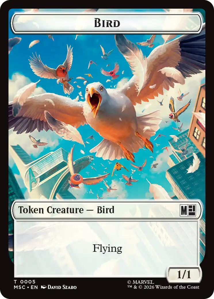 Bird // Rhino Double-Sided Token [Marvel Super Heroes Commander Tokens] | Black Swamp Games