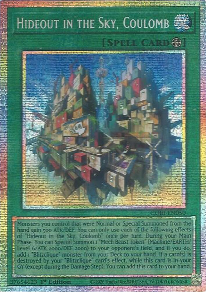Hideout in the Sky, Coulomb (Starlight Rare) [CORI-EN050] Starlight Rare | Black Swamp Games