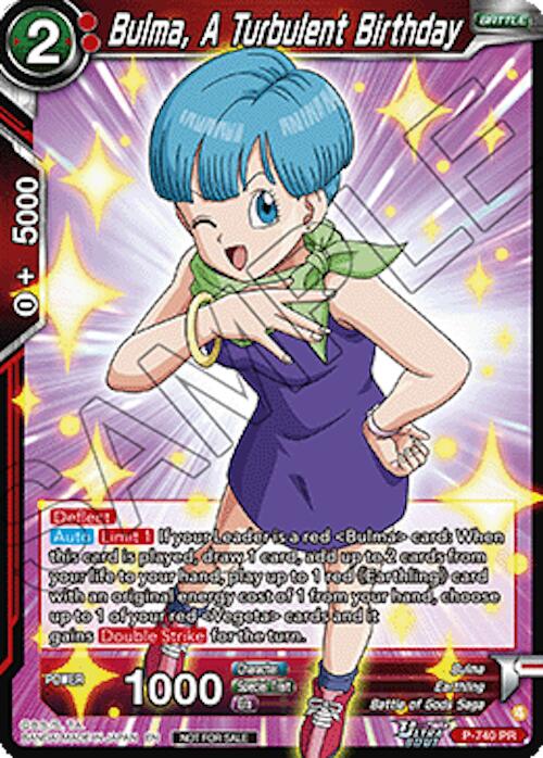 Bulma, A Turbulent Birthday (Ultra-Bout Series Tournament Pack Vol.3) (P-740) [Tournament Promotion Cards] | Black Swamp Games