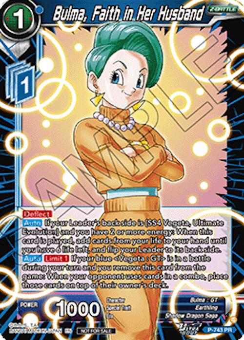 Bulma, Faith in Her Husband (Ultra-Bout Series Tournament Pack Vol.3) (P-743) [Tournament Promotion Cards] | Black Swamp Games