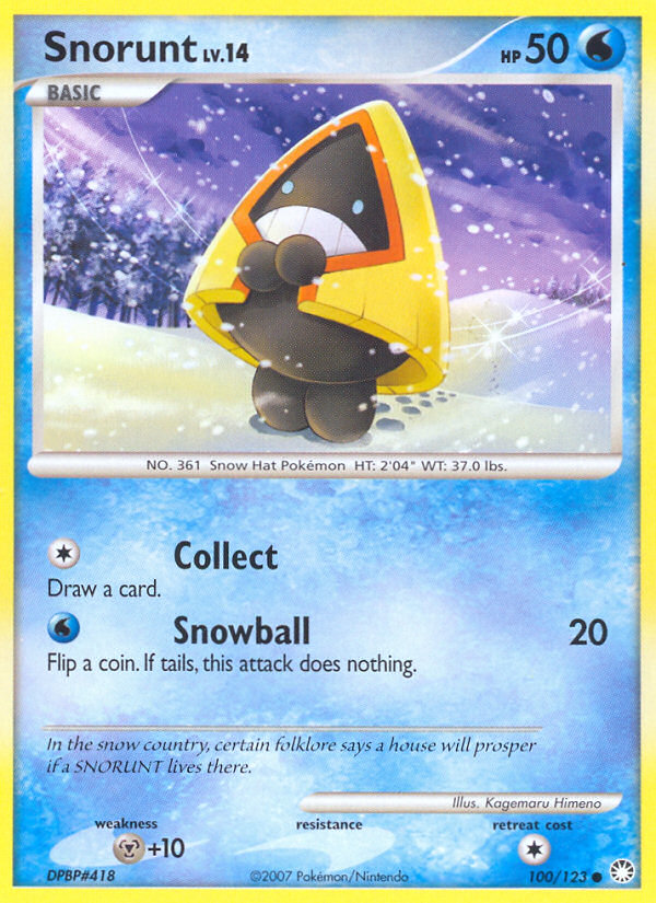 Snorunt (100/123) [Diamond & Pearl: Mysterious Treasures] | Black Swamp Games