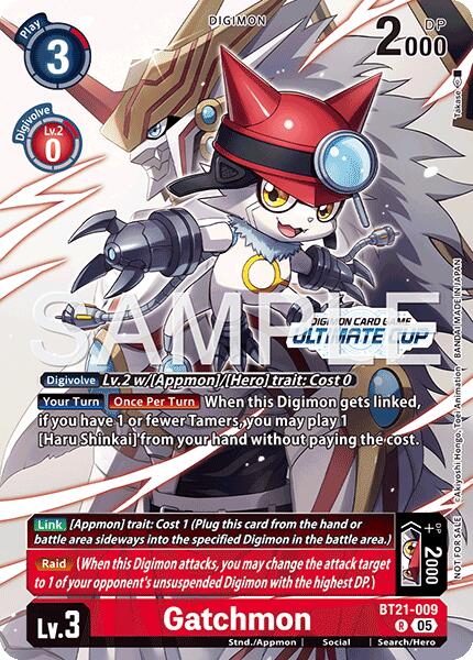 Gatchmon [BT21-009] (Ultimate Cup 26-27 Season 2) [World Convergence] | Black Swamp Games