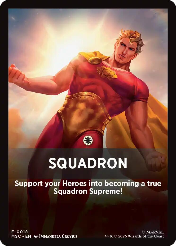 Squandron Theme Card [Marvel Super Heroes Commander] | Black Swamp Games