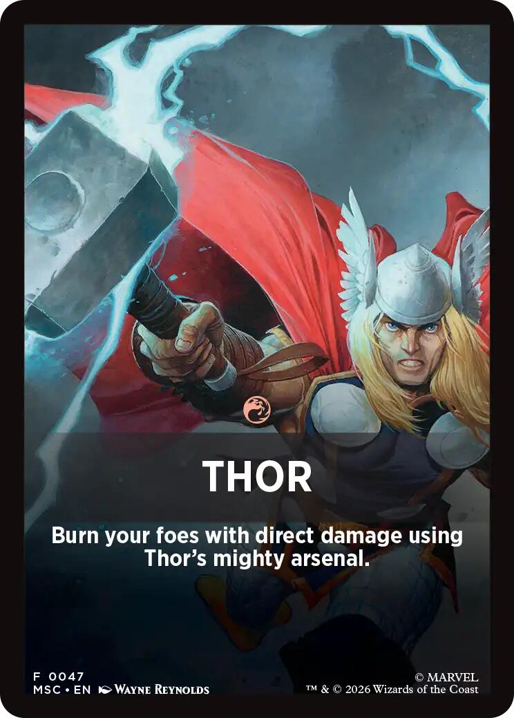 Thor Theme Card [Marvel Super Heroes Commander] | Black Swamp Games