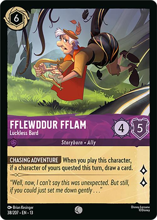 Fflewddur Fflam - Luckless Bard (38/207) [Attack of the Vine!] | Black Swamp Games