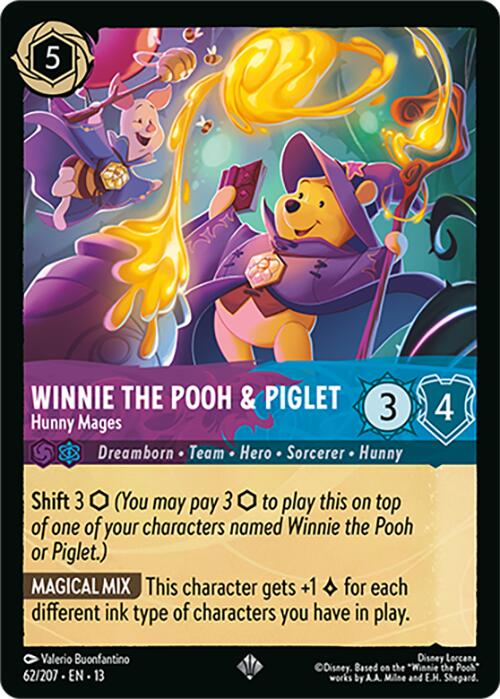 Winnie the Pooh & Piglet - Hunny Mages (62/207) [Attack of the Vine!] | Black Swamp Games