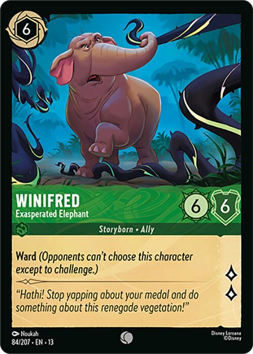Winifred - Exasperated Elephant (84/207) [Attack of the Vine!] | Black Swamp Games
