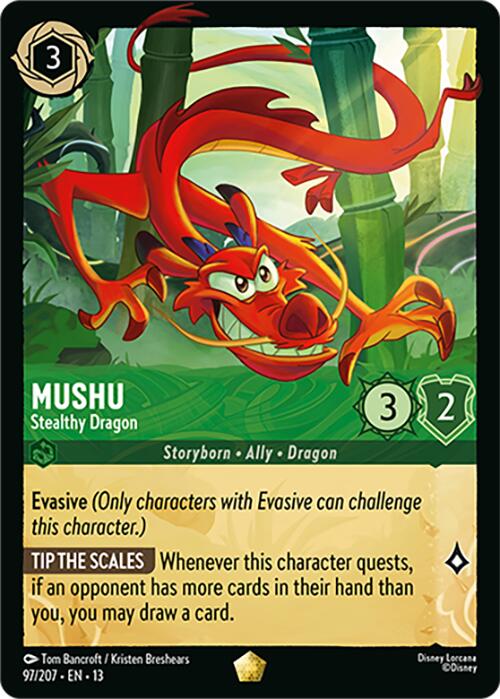 Mushu - Stealthy Dragon (97/207) [Attack of the Vine!] | Black Swamp Games