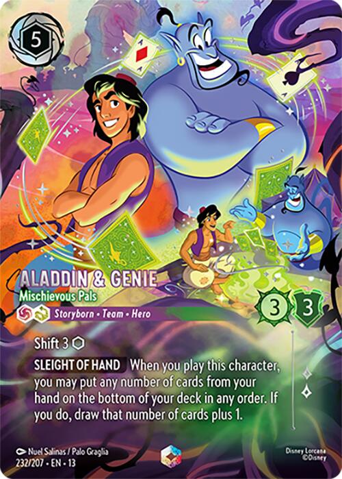 Aladdin & Genie - Mischievous Pals (Enchanted) (232/204) [Attack of the Vine!] | Black Swamp Games