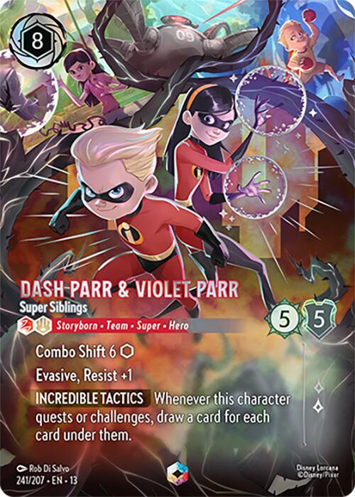 Dash Parr & Violet Parr - Super Siblings (Enchanted) (241/204) [Attack of the Vine!] | Black Swamp Games
