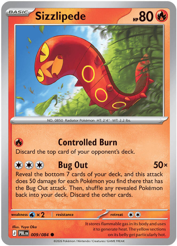 Sizzlipede (009/084) [Mega Evolution: Pitch Black] | Black Swamp Games