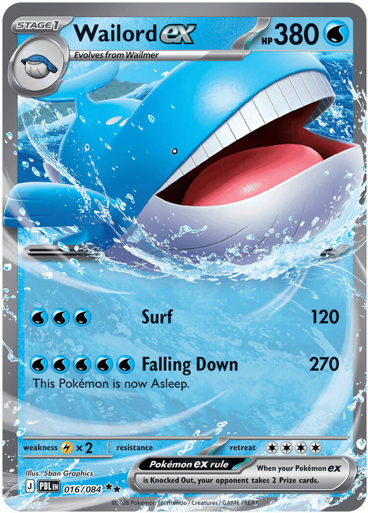 Wailord ex (016/084) [Mega Evolution: Pitch Black] | Black Swamp Games