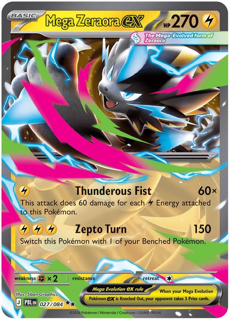 Mega Zeraora ex (027/084) [Mega Evolution: Pitch Black] | Black Swamp Games