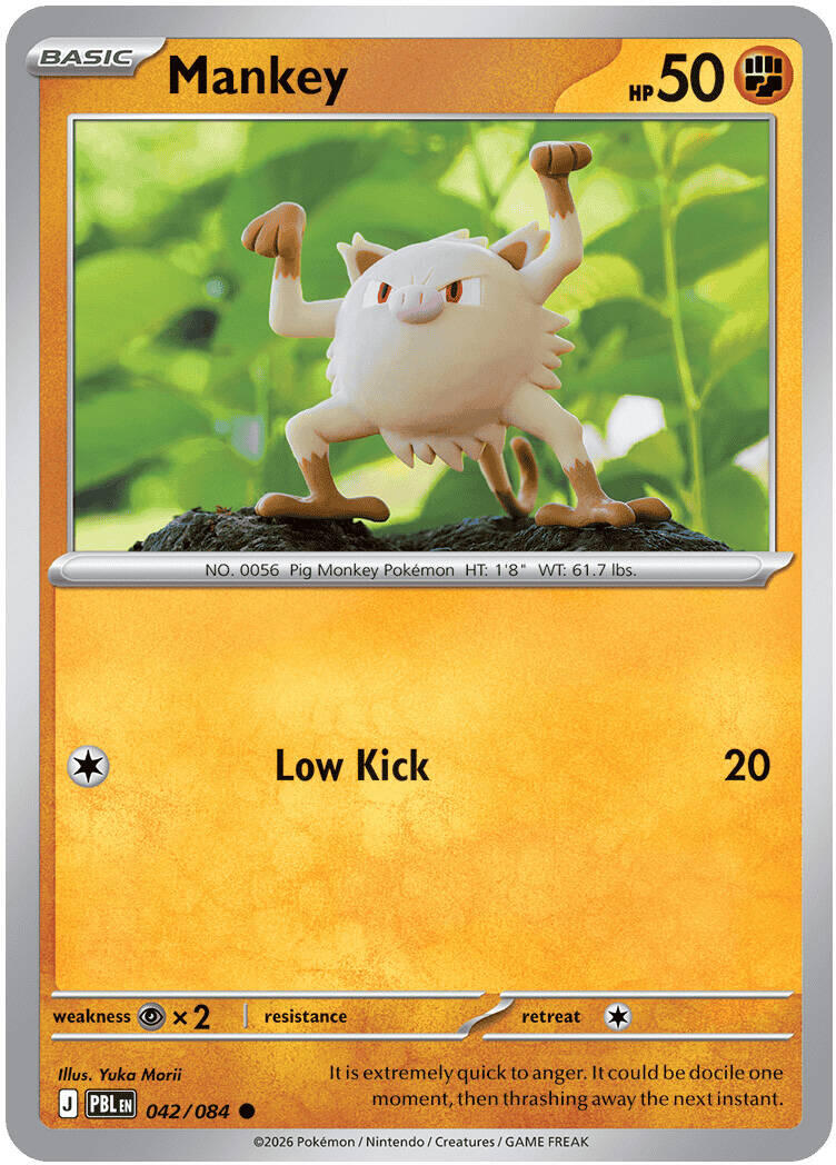 Mankey (042/084) [Mega Evolution: Pitch Black] | Black Swamp Games