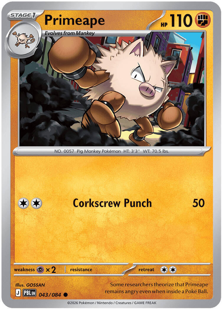 Primeape (043/084) [Mega Evolution: Pitch Black] | Black Swamp Games
