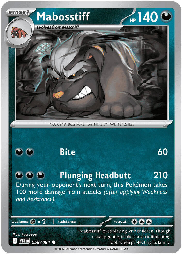 Mabosstiff (058/084) [Mega Evolution: Pitch Black] | Black Swamp Games