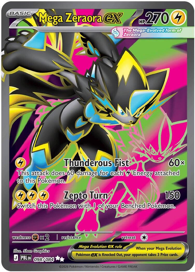 Mega Zeraora ex (098/084) [Mega Evolution: Pitch Black] | Black Swamp Games